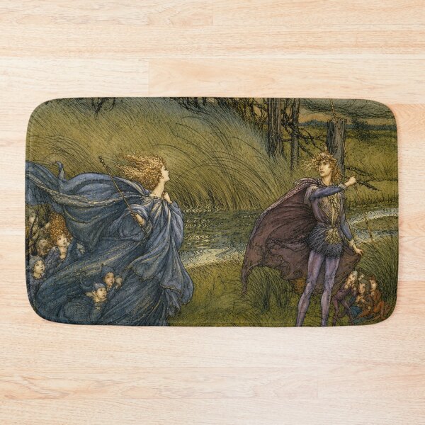 Item preview, Midsummer Night’s Dream Wall Art, Arthur Rackham Fairy Print, Shakespeare Decor, Vintage Fantasy Art for Book Lovers designed and sold by RickE.