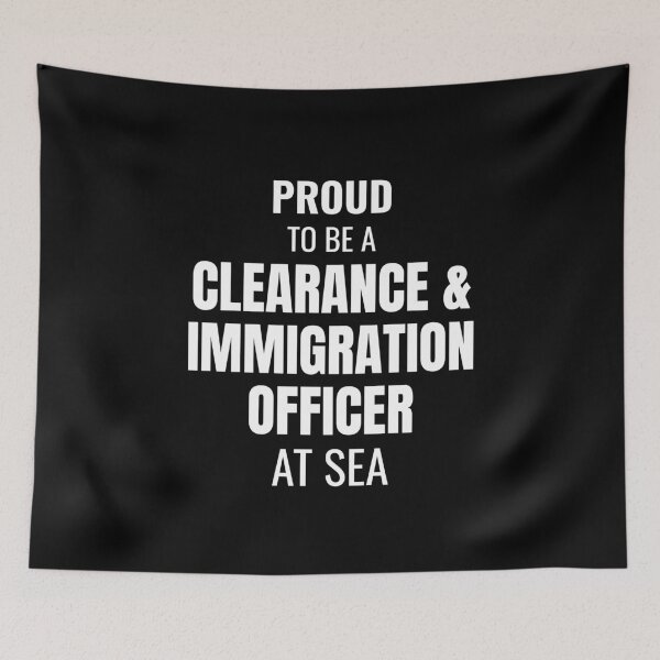 Item preview, Proud to be a Clearance & Immigration Officer at Sea (White) designed and sold by ShipCrewNation.
