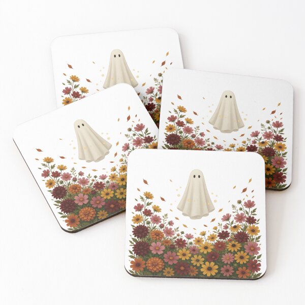 Item preview, Cute Floral Ghost Autumn Flower Garden Halloween Art designed and sold by larbimalki.
