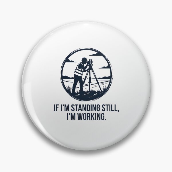 Item preview, Land Surveyor Standing Still Working Theodolite Measuring designed and sold by CleverRaccoon.