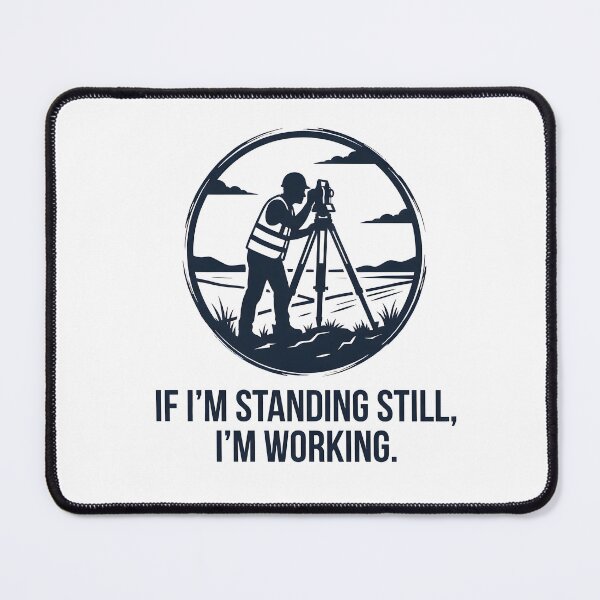 Item preview, Land Surveyor Standing Still Working Theodolite Measuring designed and sold by CleverRaccoon.