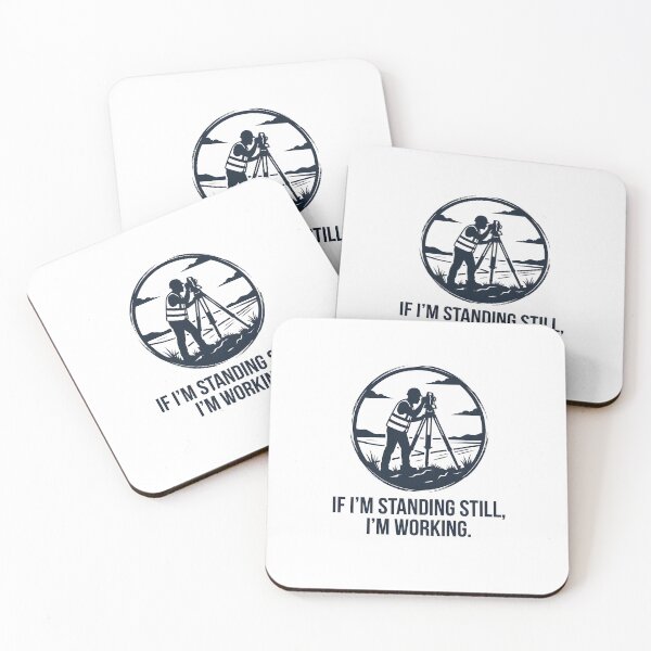 Item preview, Land Surveyor Standing Still Working Theodolite Measuring designed and sold by CleverRaccoon.