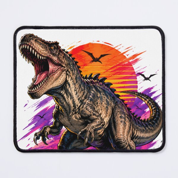 Item preview, Giganotosaurus Retro Synthwave prehistoric predator designed and sold by JonelleTshirts.