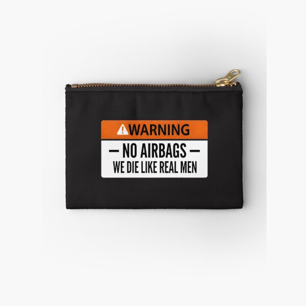 Item preview, Real Men Don'T Need Airbags Warning Sign | Funny Retro Design | ⭐⭐⭐⭐⭐ designed and sold by Muhammad Elbialy.