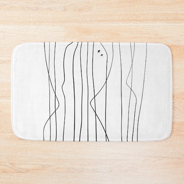 Item preview, Minimalist Line Art Forest Sunset Print | Abstract Reeds & Birds Wall Art designed and sold by Red Onion.