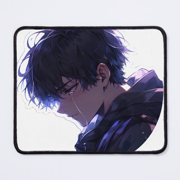 Item preview, Sad Anime Boy Crying - Moody Dark Aesthetic designed and sold by Aozon.