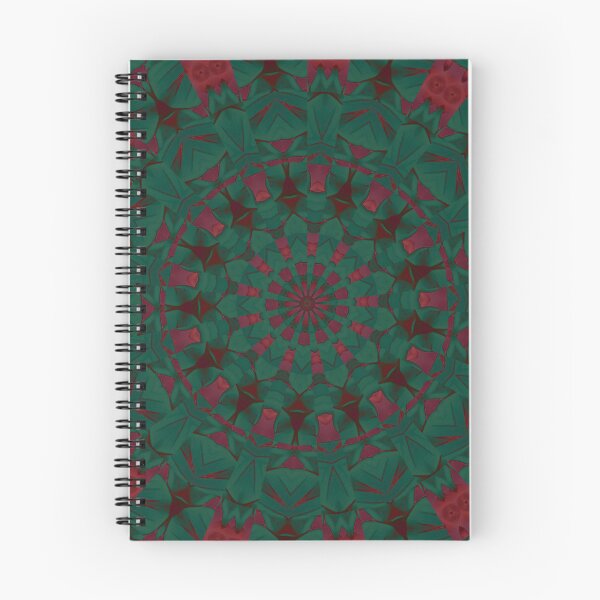 Item preview, Green Red Kaleidoscope Geometric Mandala designed and sold by IntelliMindDesigns.