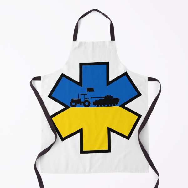 Item preview, Ukraine Ukrainian Farmer Stealing Russian Tank EMS Star of Life designed and sold by FireEMSDesigns.