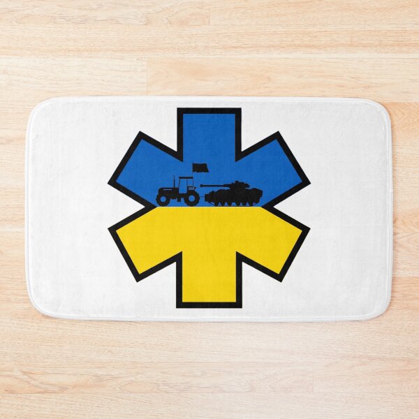 Item preview, Ukraine Ukrainian Farmer Stealing Russian Tank EMS Star of Life  designed and sold by FireEMSDesigns.