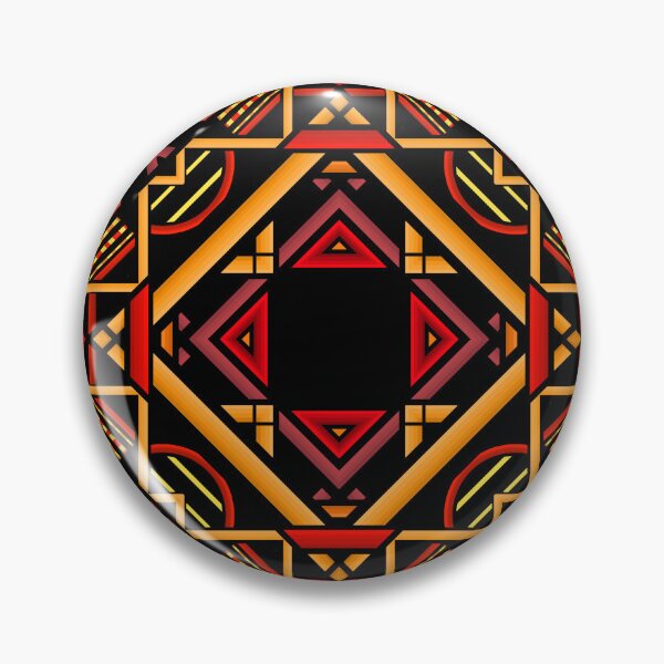 Item preview, Warm Art Deco Abstract Design- Fiery Geometry designed and sold by JayMakesTiktok.