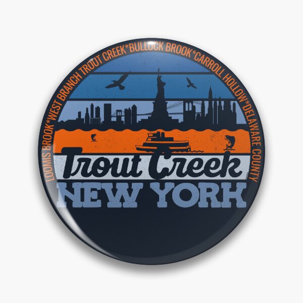 Item preview, Trout Creek New York Sunset Retro Vintage Local Pride Logo designed and sold by CRHPOD20.