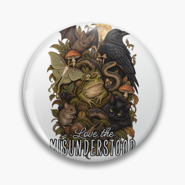 Item preview, Love The Misunderstood Bat Raven Cat Frog- Goblincore  designed and sold by Neurospicy Trolls.