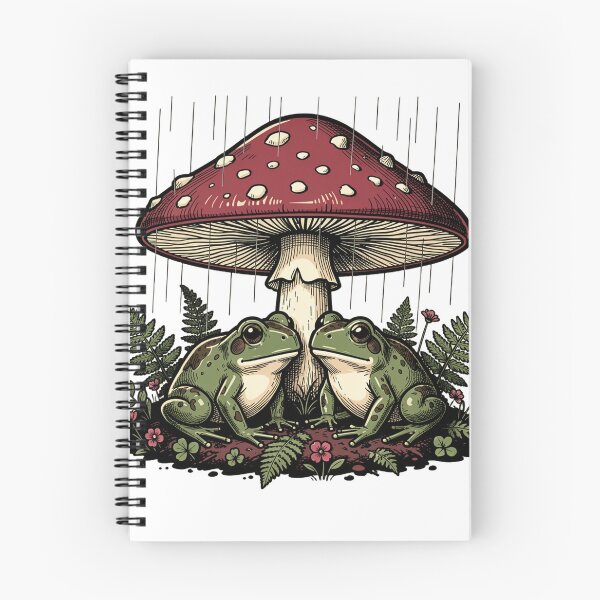 Item preview, Shelter Beneath the Toadstool – Cottagecore Frogs designed and sold by mrshadow113.