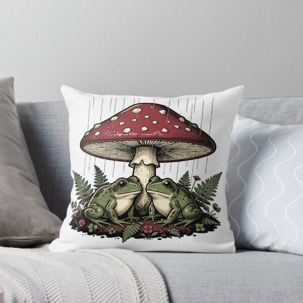 Item preview, Shelter Beneath the Toadstool – Cottagecore Frogs designed and sold by mrshadow113.