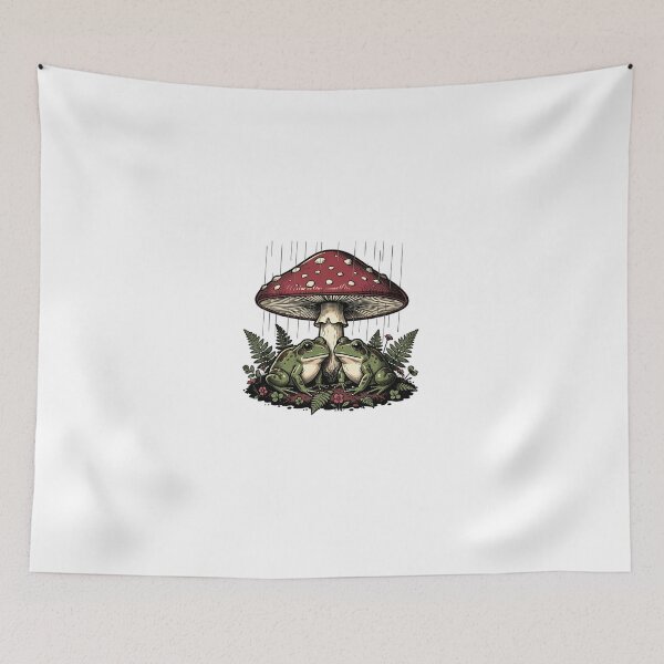 Item preview, Shelter Beneath the Toadstool – Cottagecore Frogs designed and sold by mrshadow113.