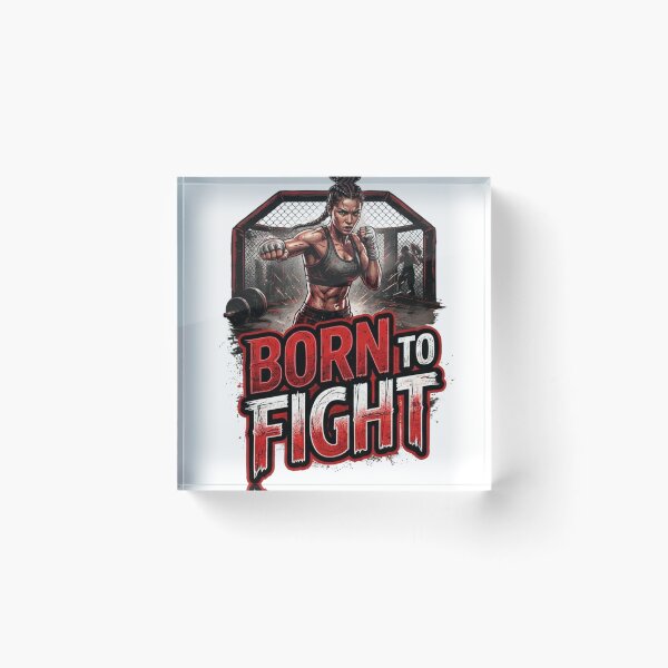 Item preview, Born To Fight MMA Female Fighter Combat Sports designed and sold by wecrea.