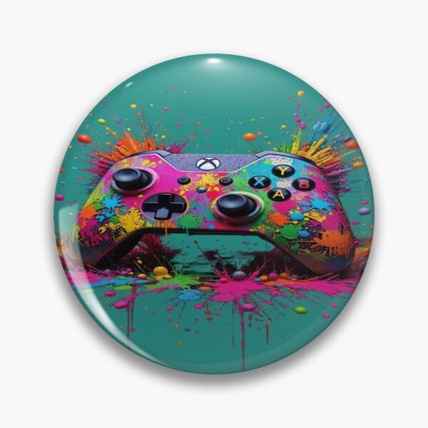 Item preview, The Creative Explosion of Gaming, Rainbow Xbox Game Controller - Gaming Art with Multicolored Paint Splashes designed and sold by RAYBIL.