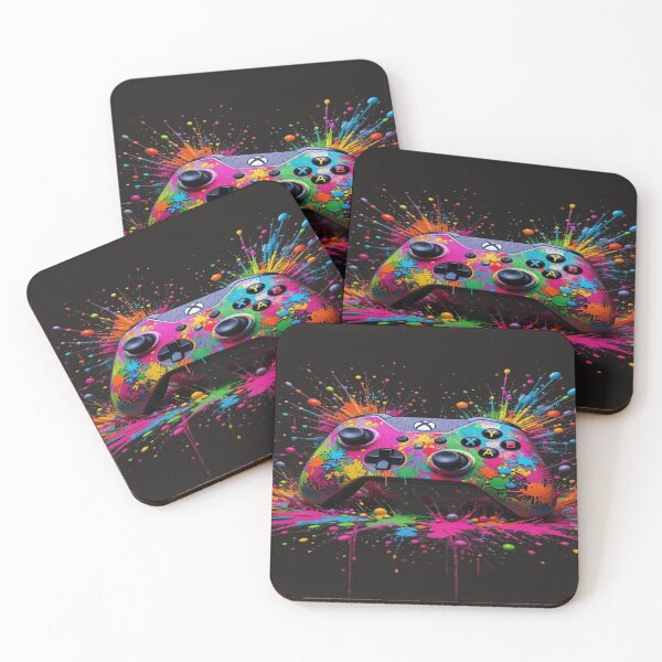 Item preview, The Creative Explosion of Gaming, Rainbow Xbox Game Controller - Gaming Art with Multicolored Paint Splashes designed and sold by RAYBIL.