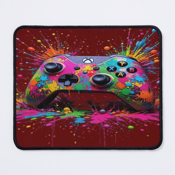 Item preview, The Creative Explosion of Gaming, Rainbow Xbox Game Controller - Gaming Art with Multicolored Paint Splashes designed and sold by RAYBIL.