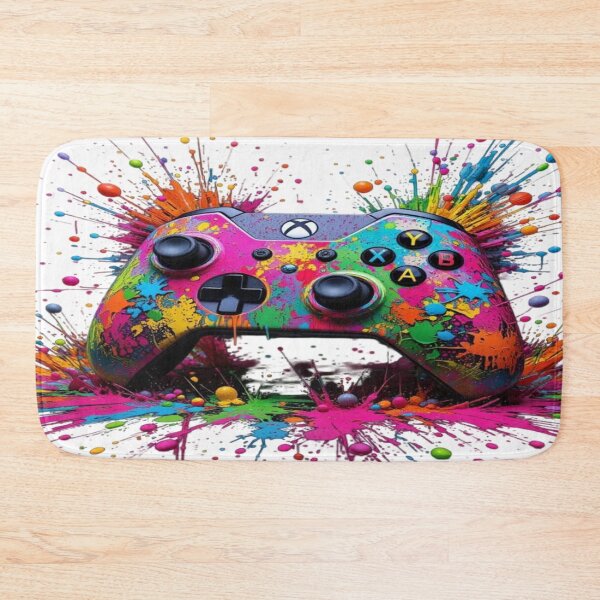 Item preview, The Creative Explosion of Gaming, Rainbow Xbox Game Controller - Gaming Art with Multicolored Paint Splashes designed and sold by RAYBIL.
