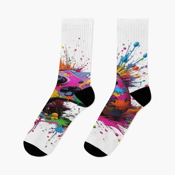 Item preview, The Creative Explosion of Gaming, Rainbow Xbox Game Controller - Gaming Art with Multicolored Paint Splashes designed and sold by RAYBIL.