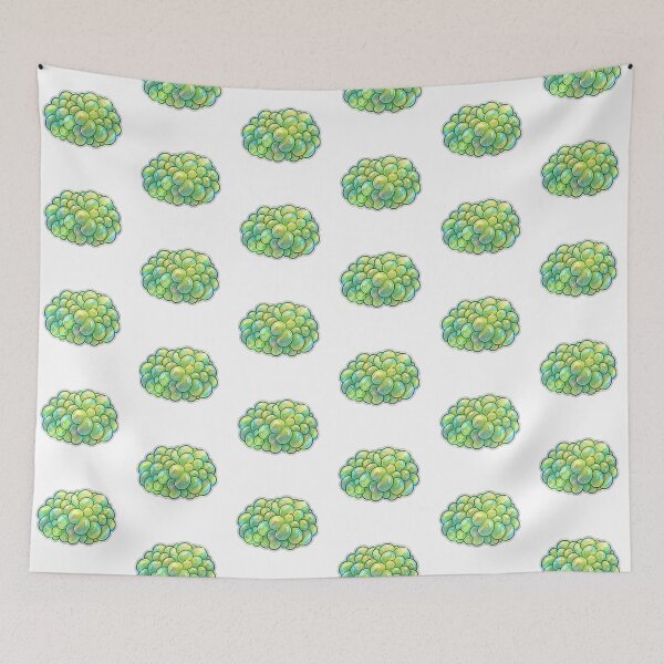 Item preview, Green Bubble Coral Reef Aquarium Illustration designed and sold by KenworksDigital.