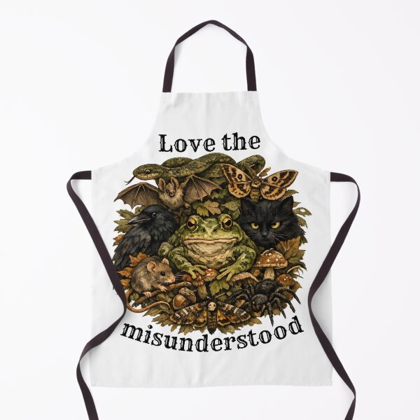 Item preview, Love The Misunderstood - Gothic Frog Bat Crow Snake Cat designed and sold by Neurospicy Trolls.