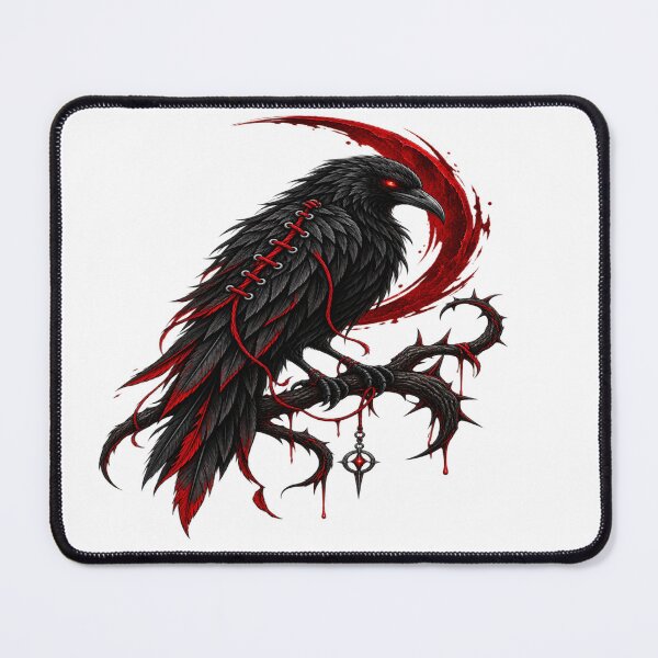 Item preview, Bleeding Crimson Raven Talisman designed and sold by Crowstitch.
