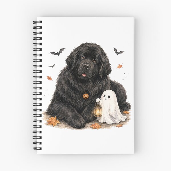 Item preview, Terranova y un pequeño fantasma amigable | Perro de Halloween designed and sold by PAPIRO SIGLO XXI.