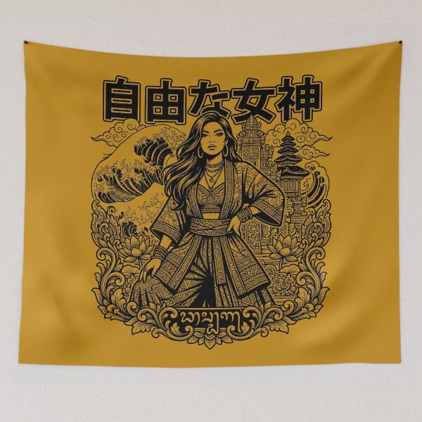 Item preview, Jiyuu Na Megami Free Goddess Balinese Wave Art designed and sold by cannsuh.
