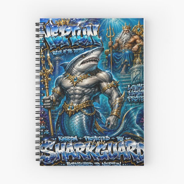 Item preview, Shark Merman – Neptune’s Ocean Guardian | 90s Airbrush Fantasy designed and sold by Kilian  Luc.