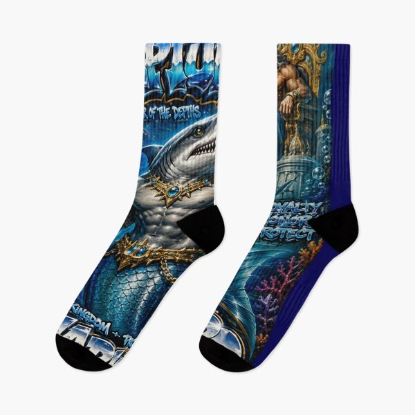 Item preview, Shark Merman – Neptune’s Ocean Guardian | 90s Airbrush Fantasy designed and sold by Kilian  Luc.