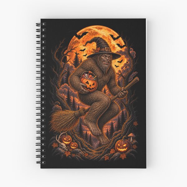 Item preview, Bigfoot Witch Halloween - Sasquatch Riding Broom Trick Or Treat Halloween Cryptid designed and sold by Neurospicy Trolls.