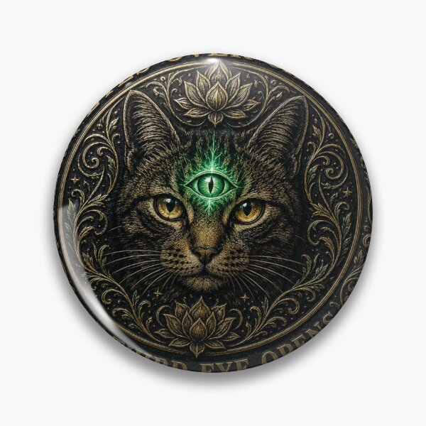 Item preview,  The Third Eye Opens – Emerald Third Eye Cat Medallion designed and sold by Eyes Over Chaos .