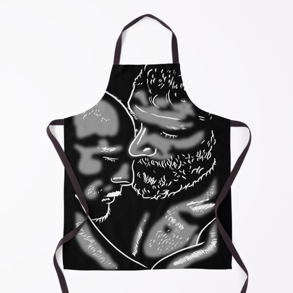 Item preview, Intimate Gay Art Black and White Line Art "Held Close" designed and sold by Neofly.Art.