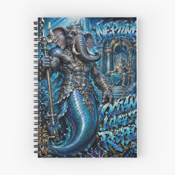 Item preview, Elephant Merman – Neptune’s Ocean Guardian | 90s Airbrush Fantasy designed and sold by Kilian  Luc.