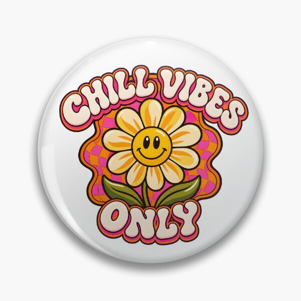 Item preview, Chill Vibes Only Groovy Retro Daisy designed and sold by Fresh-Printz.