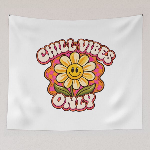 Item preview, Chill Vibes Only Groovy Retro Daisy designed and sold by Fresh-Printz.