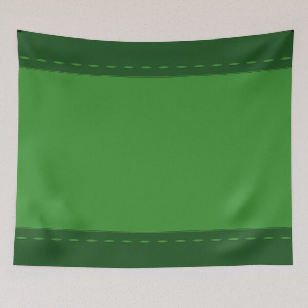 Item preview, A simple design divided into a light green and dark green background with a green thread stitch horizontally above and below designed and sold by Cherevan.