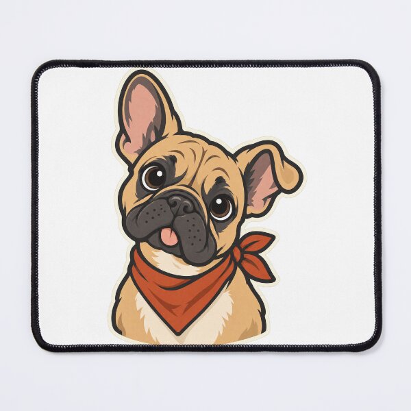 Item preview, French Bulldog Head Tilt Frenchie in a Bandana designed and sold by eignvalue.