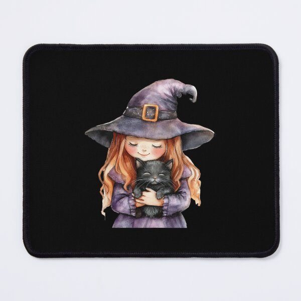Item preview, Young Witch with Black Cat designed and sold by ilkansiturikman.