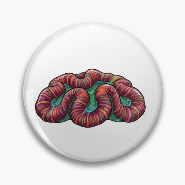 Item preview, Lobophyllia Brain Coral Colorful Reef Aquarium Art designed and sold by KenworksDigital.