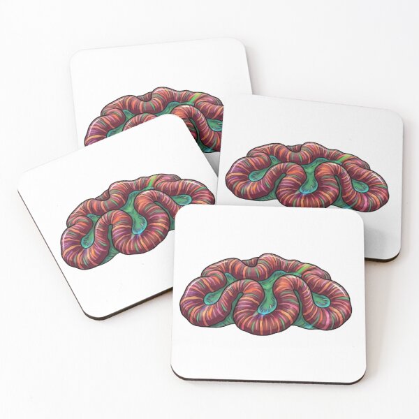 Item preview, Lobophyllia Brain Coral Colorful Reef Aquarium Art designed and sold by KenworksDigital.