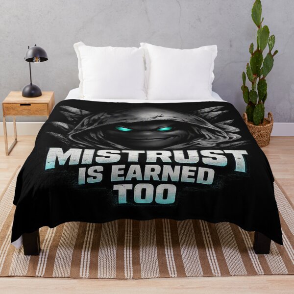 Item preview, Mistrust Is Earned Too - Dark Hooded Streetwear Graphic designed and sold by FrozenHeat97.