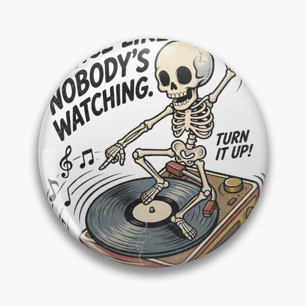 Item preview, Skeleton Dancing on Vintage Record Player Dance Like Nobodys Watching Graphic designed and sold by MisteryDesigner.