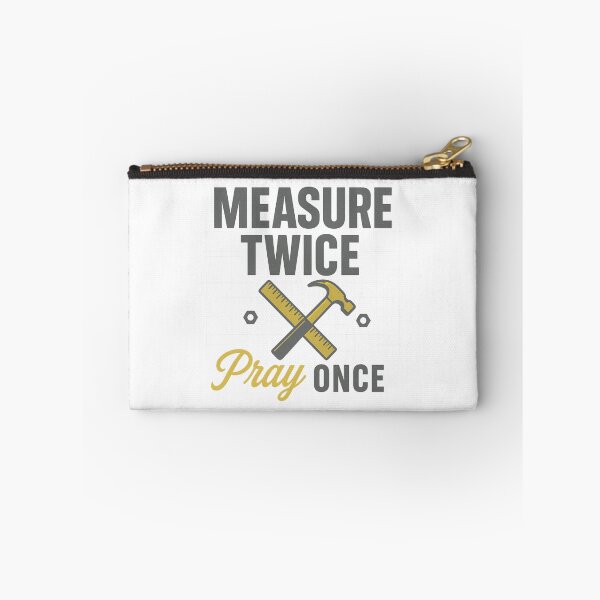 Item preview, Measure Twice Pray Once – Christian Tradesman Faith Tool Design designed and sold by SoulThread Studio.