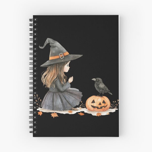 Item preview, Little Witch and Crow on Pumpkin designed and sold by ilkansiturikman.