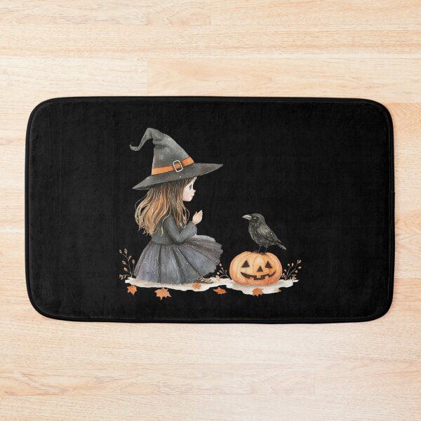 Item preview, Little Witch and Crow on Pumpkin designed and sold by ilkansiturikman.