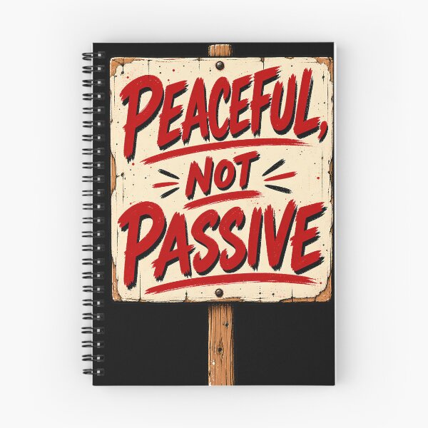 Item preview, Peaceful, Not Passive! designed and sold by ElectricMoonUK.