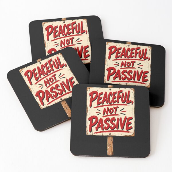 Item preview, Peaceful, Not Passive! designed and sold by ElectricMoonUK.